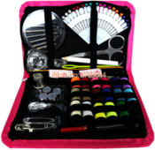Sewing Kit In Pink Holder