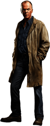 Michael Keaton posing