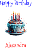Happy Birthday Alexandra Custom Message