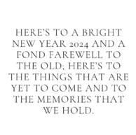 New Year 2024 Farewell to the Old