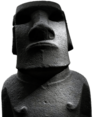 Easter Island Moai Head Front View