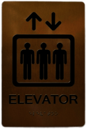 Elevator Sign with Braille
