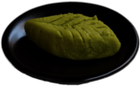 Leaf Shaped Wasabi Paste on A Plate