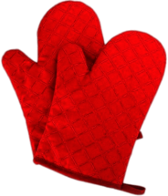 Red Non Slip Oven Mitts