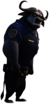 Zootopia Chief Bogo Side View