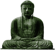 Buddhism Green Statue