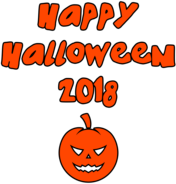 Happy Halloween 2018 Round Scary Pumpkin
