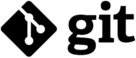 Git black logo landscape