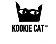 Kookie Cat logo white bow