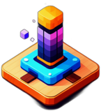 Low poly harmonica app icon