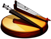 Low poly zither app icon