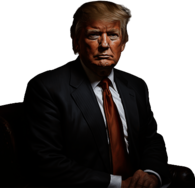 Donald Trump Sitting Armchair Portrait