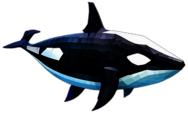 Orca, Cartoon Character - In The Style Of Pixar, Single View, No Shadow