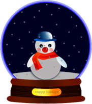 Snowglobe with Snowman