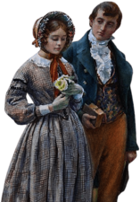 The Victorian Suitor And His Lady, On A Stroll