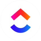 ClickUp white round 