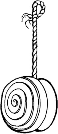 Yo Yo Toy Black and White Drawing