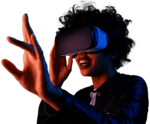 Woman Using VR Goggles