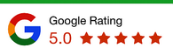 Google 5.0 Rating Badge Orange Stars