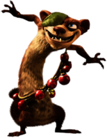 Ice Age character Buck with Christmas Decoration