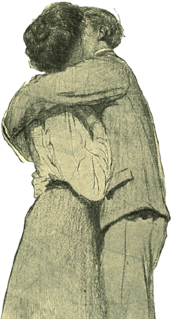 Victorian Lovers Kissing