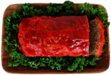 Meatloaf on A Wooden Tray