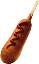 Corn Dog With Ketchup