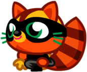 Raffles the Sneaky TeaLeaf Side View