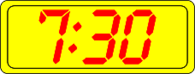 Digital Clock 7:30
