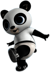 Bing Bunny character Pando kicking