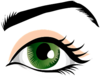 Green Eye Looking Straight Ahead