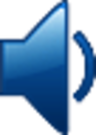 Blue Volume Icon Level 1