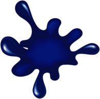Irregular Blue Paint Splatter