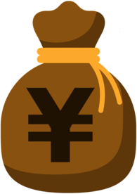 Bag of Yen Clipart