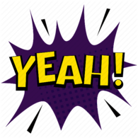 Yeah! Purple Text Bubble