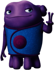 Home character Oh making peace sign