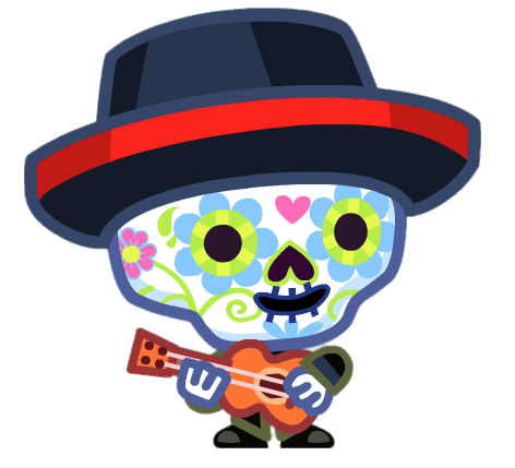 Hoolio the Creepy Crooner Holding His Guitar