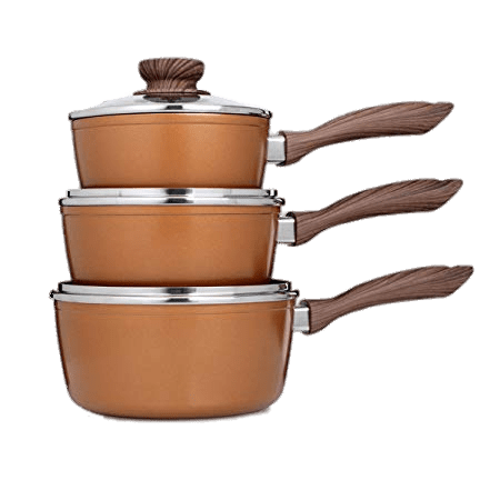 Copper Saucepan Set