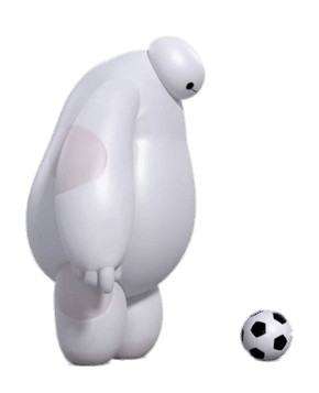 Big Hero 6 Baymax Playing Football