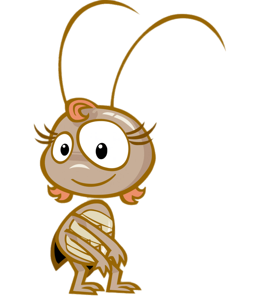 Lottie Dottie Chicken Character Connie Cockroach Looking Backwards