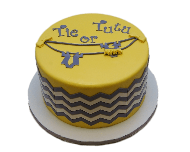 Gender Reveal Cake Tie or Tutu Cake In A Cup NY