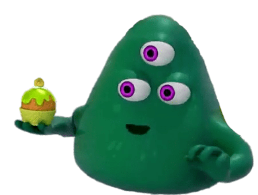 Monster Math Squad Goo Holding A Cupcake