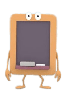 Counting With Paula Character Chalky the Chalkboard