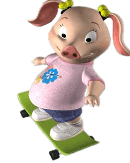 Jakers ! Molly Winks on A Skateboard