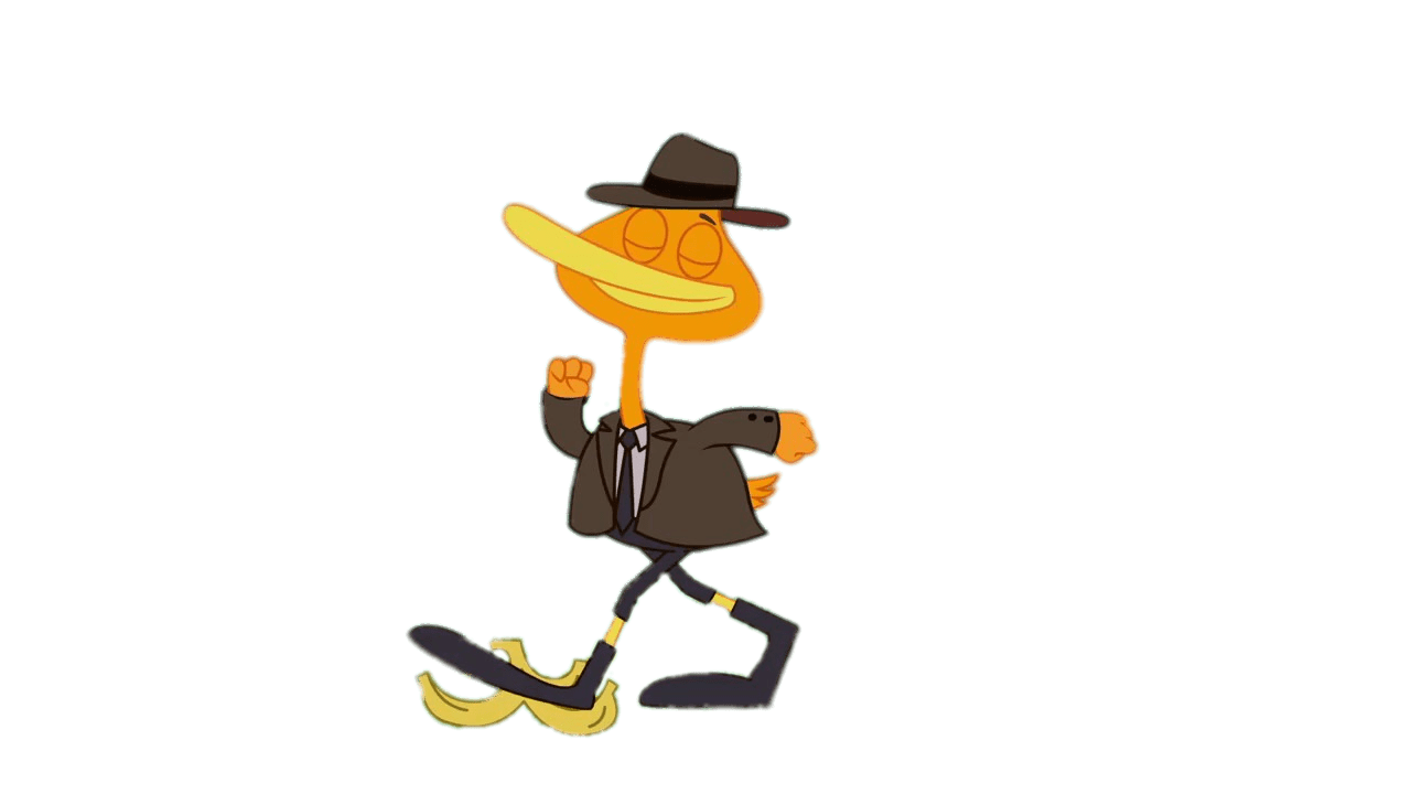 P. King Duckling Walking on Banana Skin