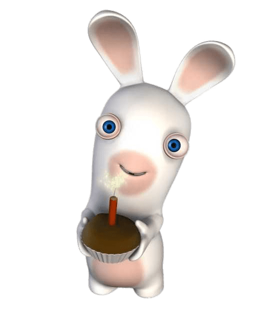 Rabbid Holding A Cake