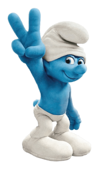 Smurf Making Peace Sign
