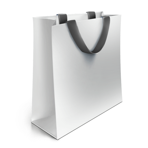 Plain White Luxury Shopping Bag