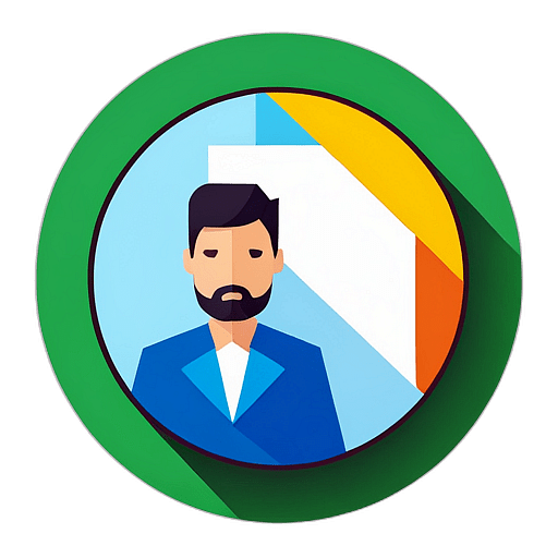 Photography Studio, Minimalist App Icon - Circle Icon Bevel Border