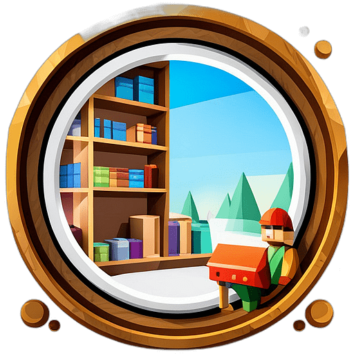 Hardware Store, Minimalist App Icon - Circle Icon Bevel Border